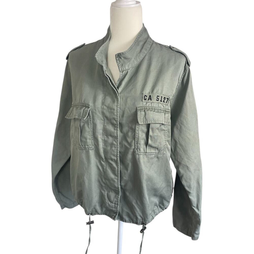 Rails Rowan Military Bomber Jacket Linen Tencel G… - image 2